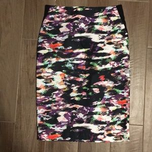 Multicolored Pencil Skirt